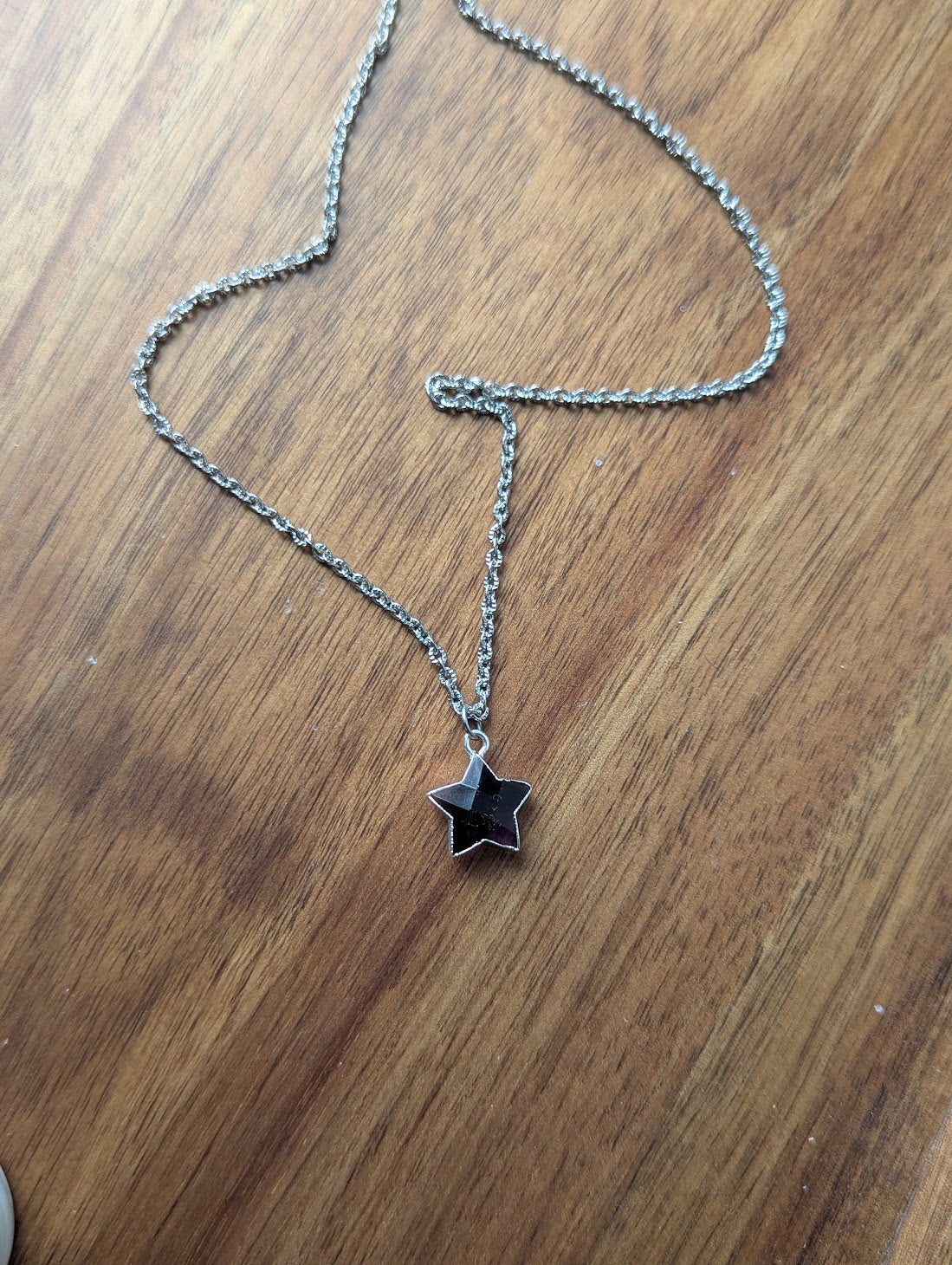 Faceted Amethyst Star Silver Necklace