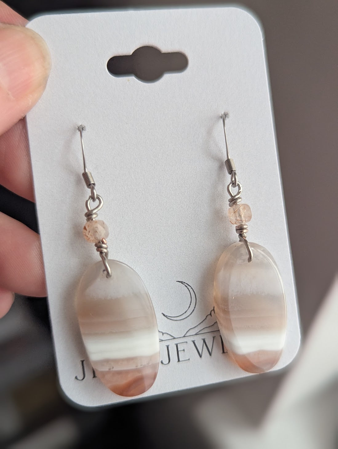 Red Botswana Agate Silver Earrings (Various Styles Available)
