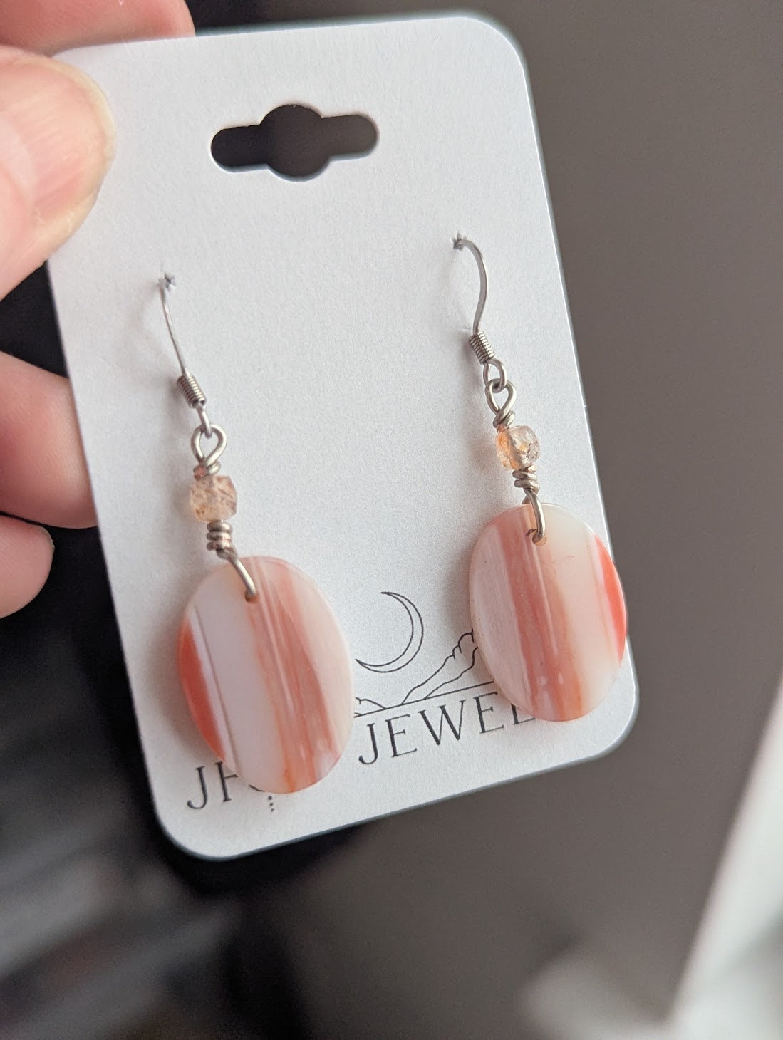 Red Botswana Agate Silver Earrings (Various Styles Available)