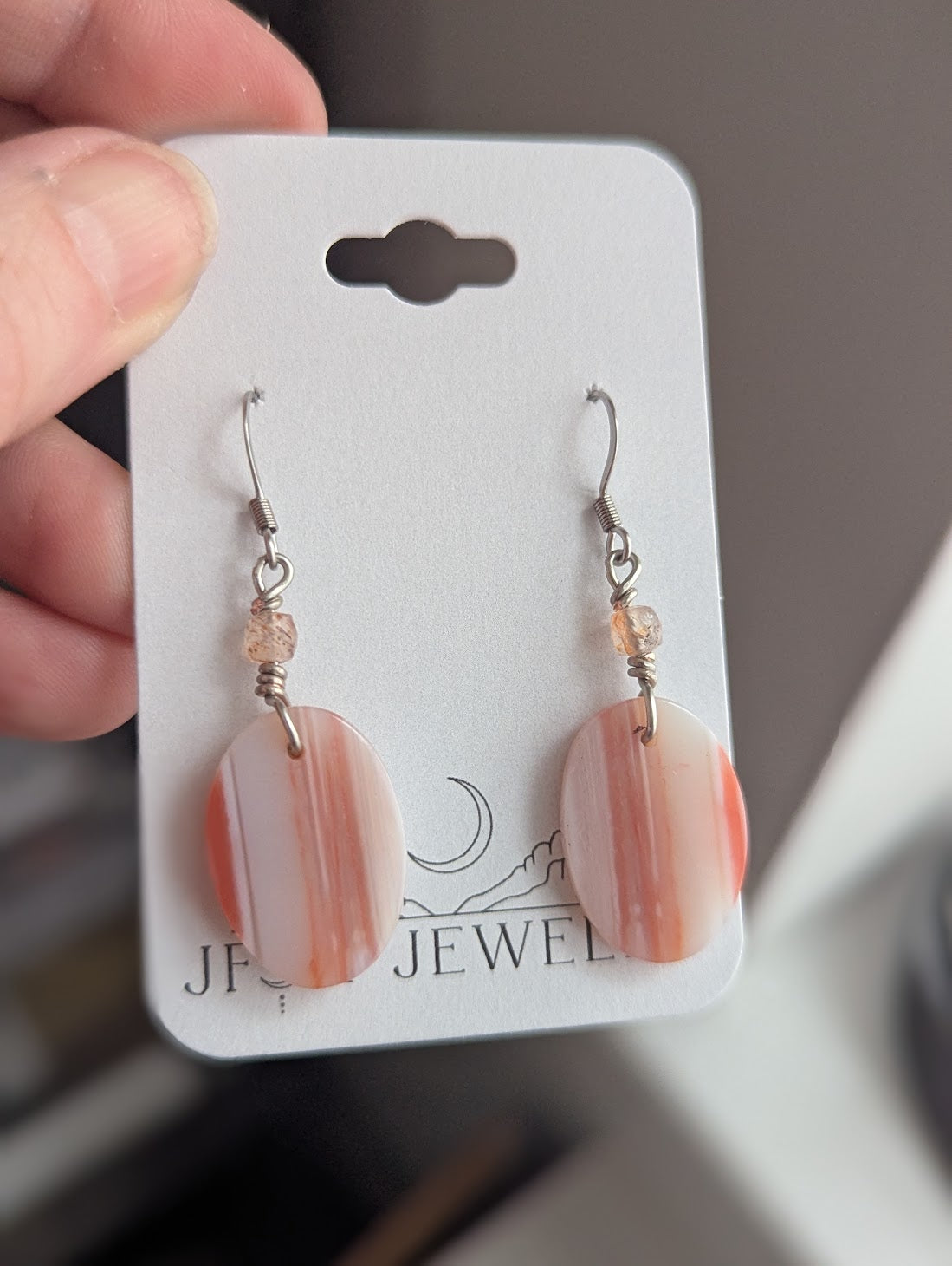 Red Botswana Agate Silver Earrings (Various Styles Available)