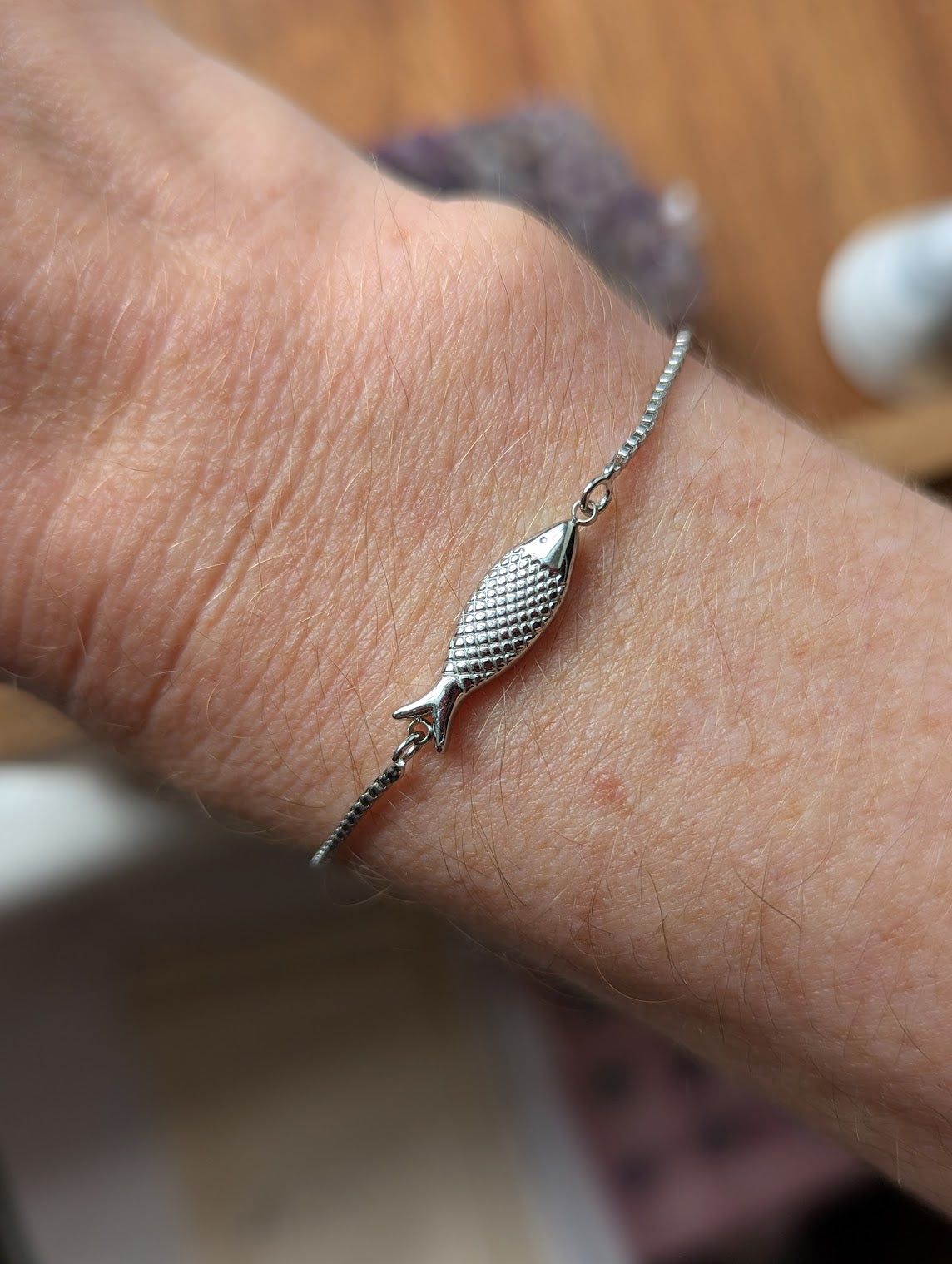 Silver Fish Slider Bracelet