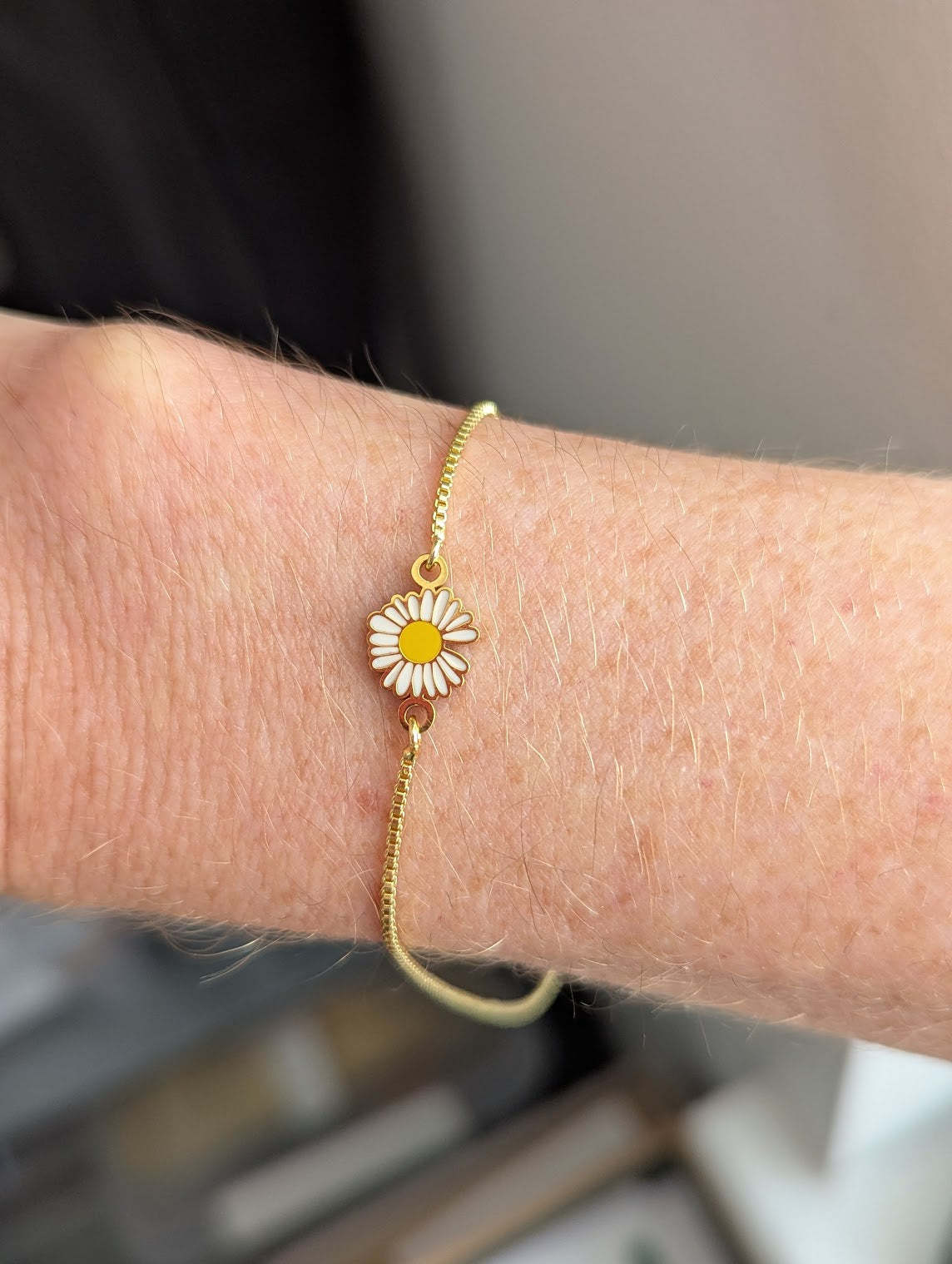 Daisy Gold Slider Bracelet