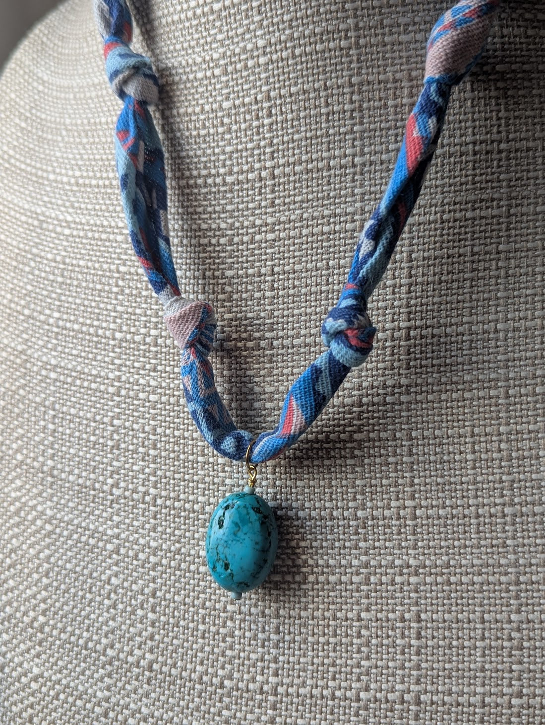 Bright Color Bandana Gemstone Necklace (Various Styles Available)