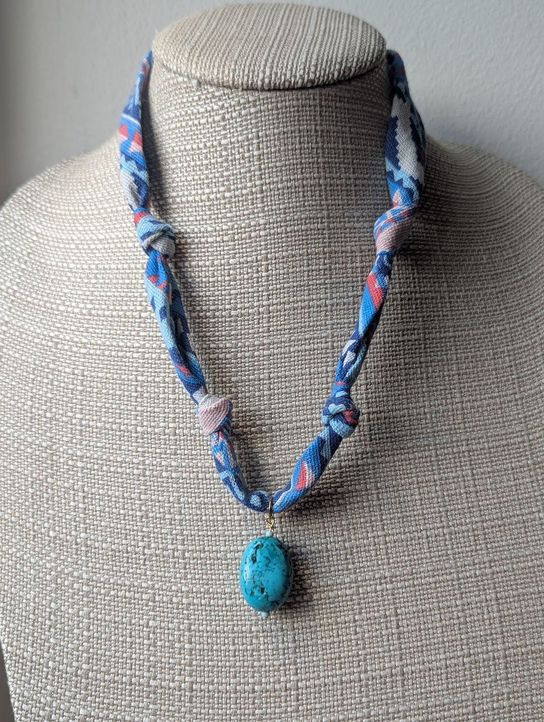 Bright Color Bandana Gemstone Necklace (Various Styles Available)