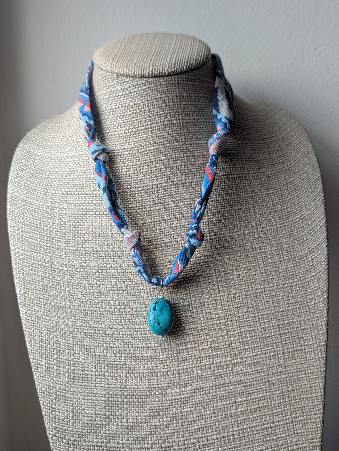 Bright Color Bandana Gemstone Necklace (Various Styles Available)