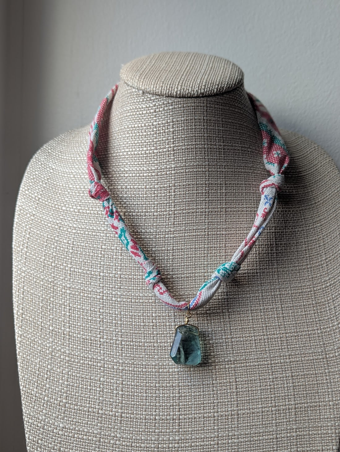 Bright Color Bandana Gemstone Necklace (Various Styles Available)