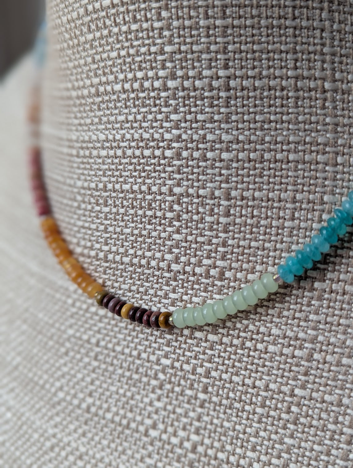 Sunset Small Rondelle Beaded Necklace