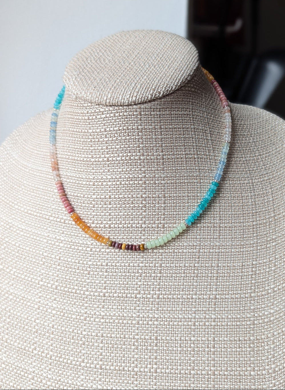 Sunset Small Rondelle Beaded Necklace