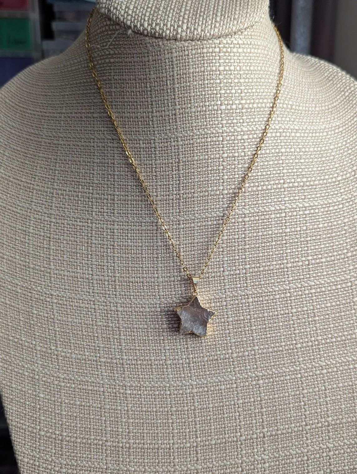 Amethyst Star Gold Necklace