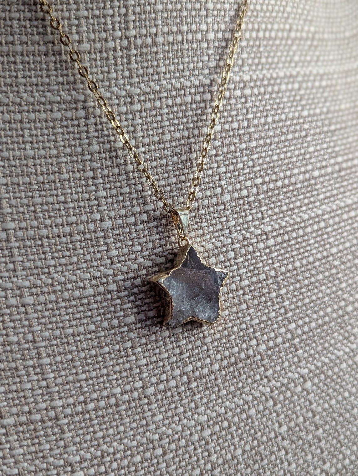 Amethyst Star Gold Necklace