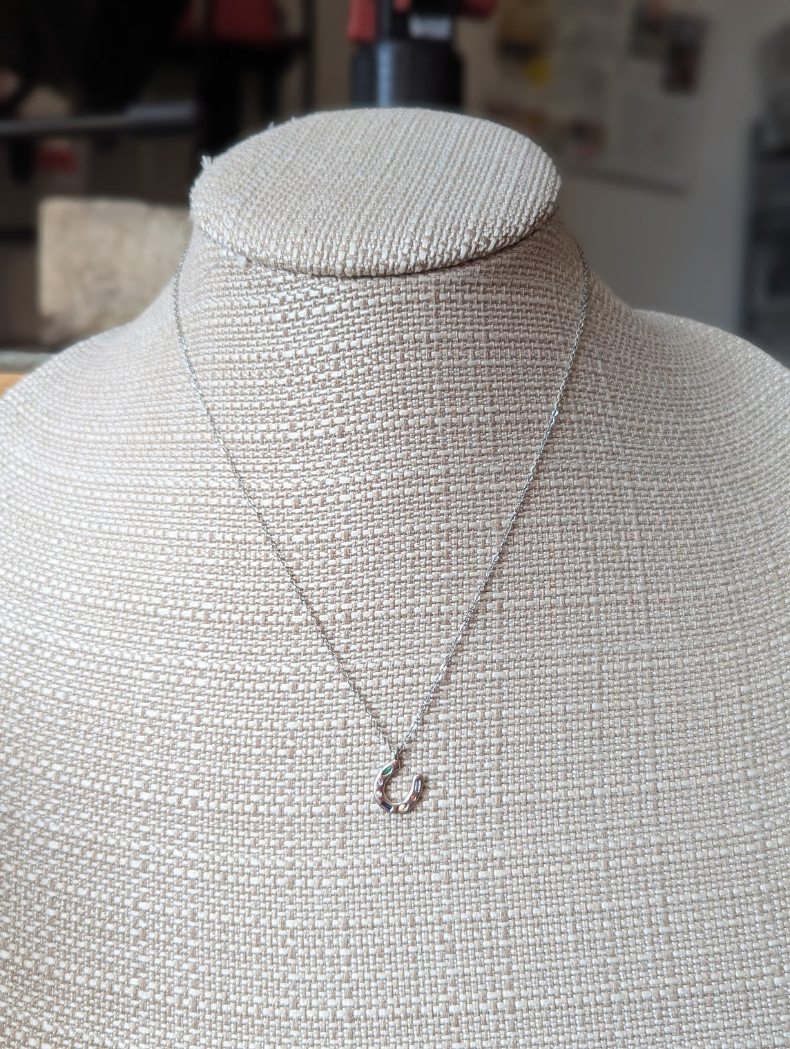 Silver Gemmy Horsheshoe Necklace