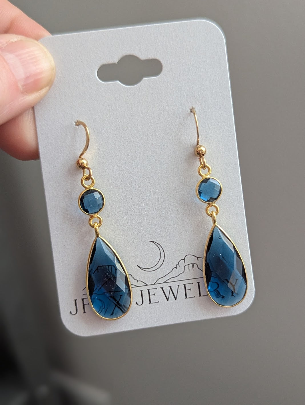 London Blue Topaz Faceted Duo Earrings