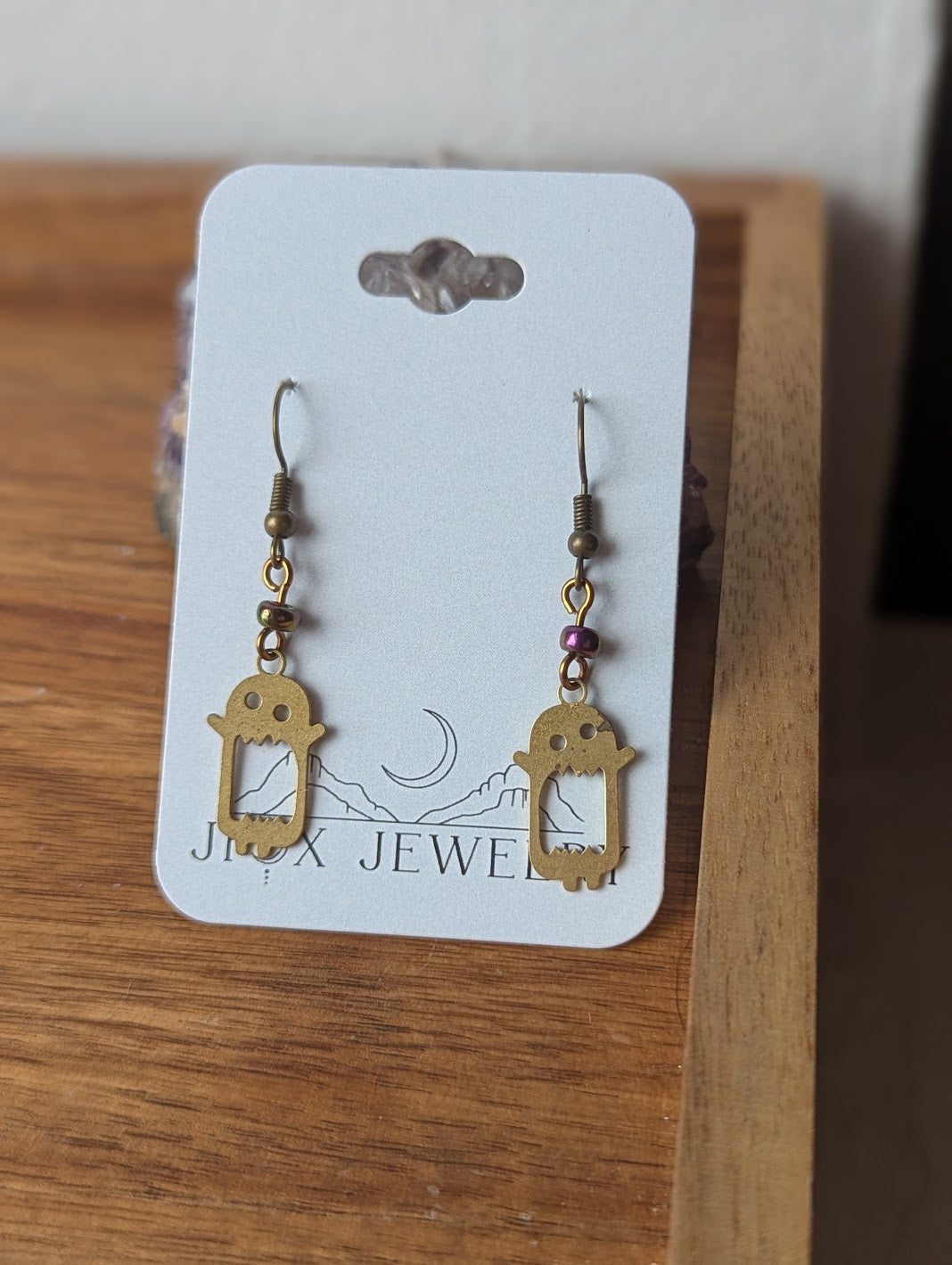 Brass Monster Earrings