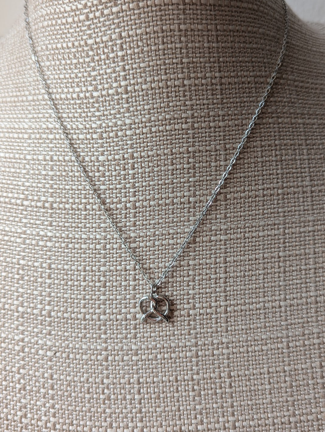 Soft Pretzel Necklace (Silver or Gold)