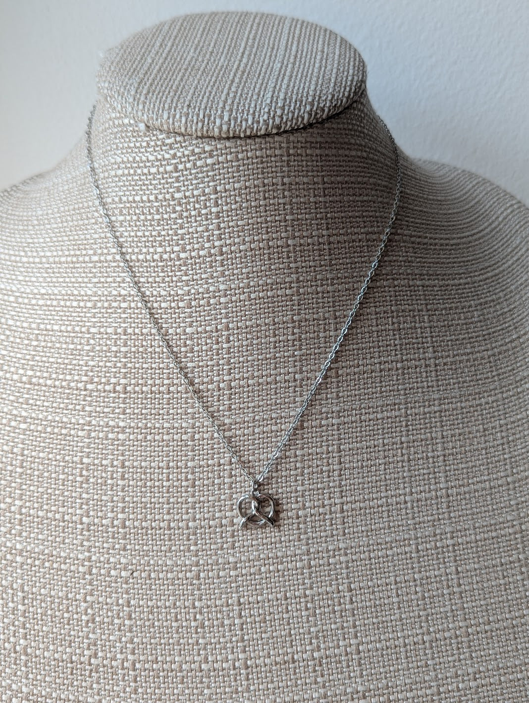 Soft Pretzel Necklace (Silver or Gold)