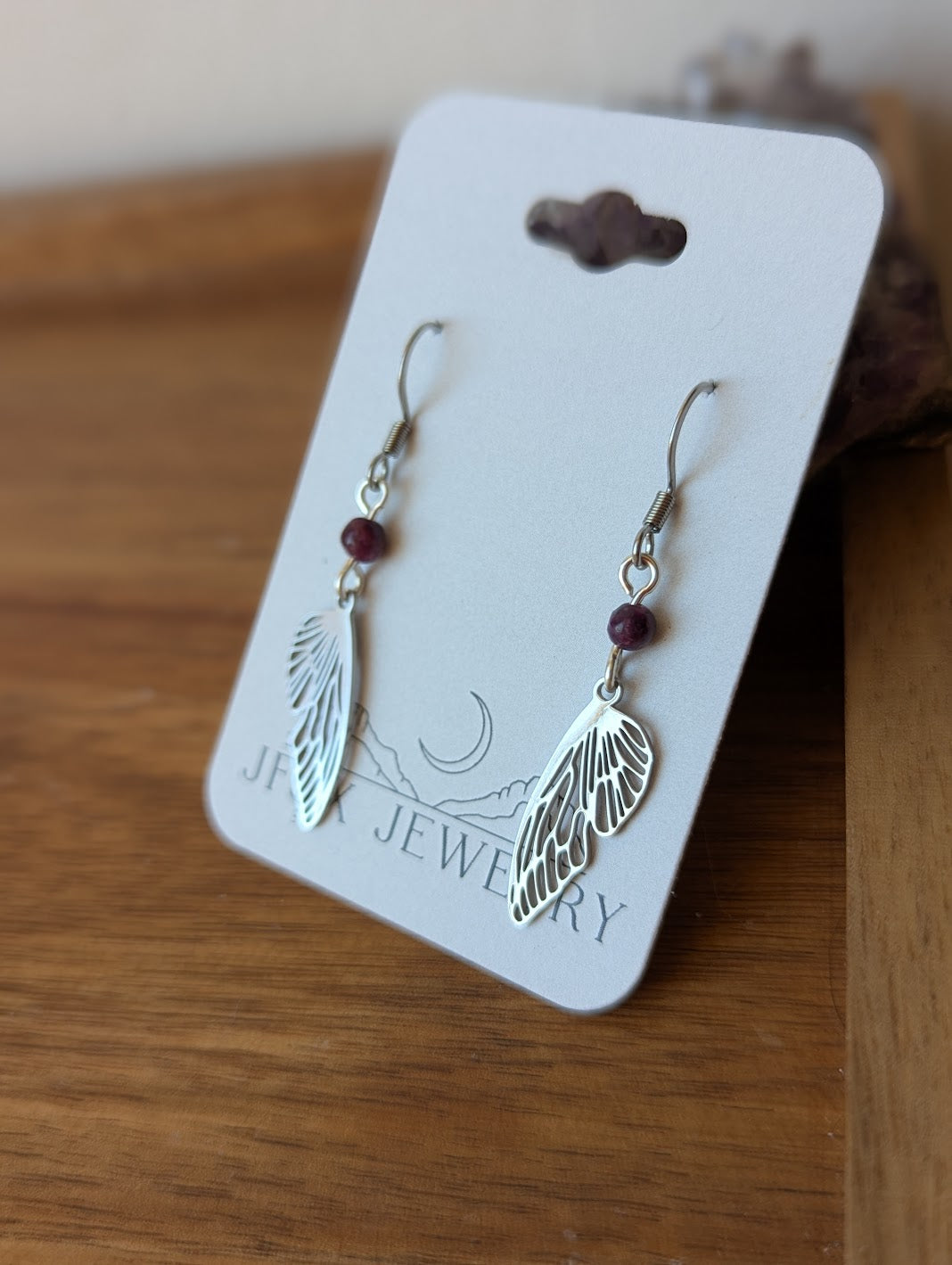 Silver Butterfly Wing Earrings