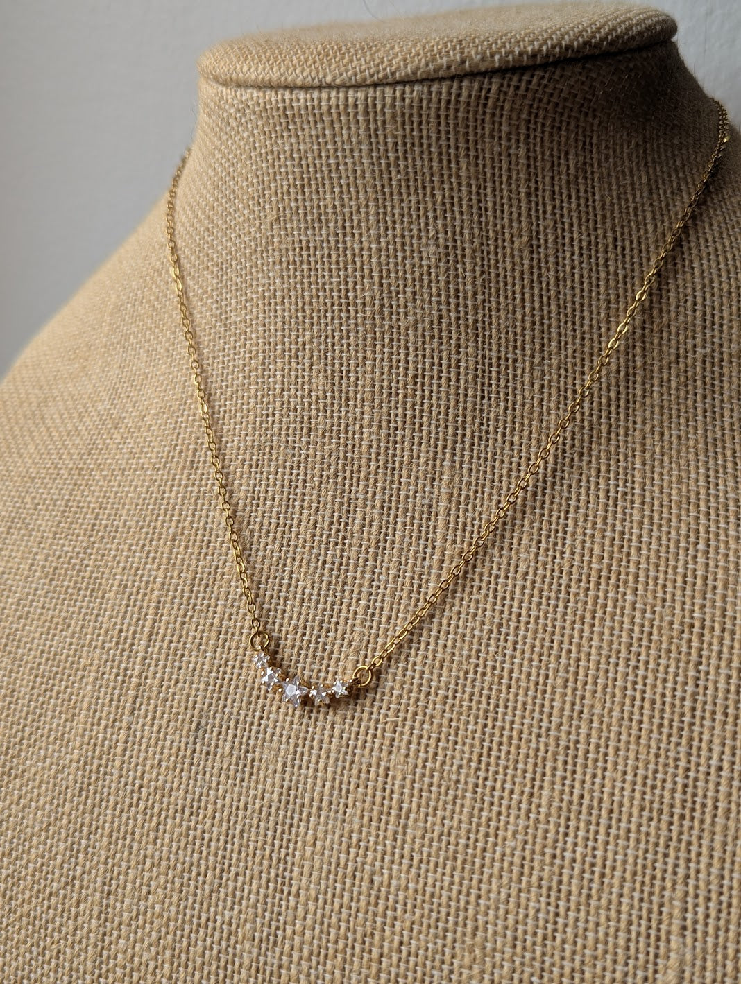 Five Star Crystal Necklace (Silver or Gold)