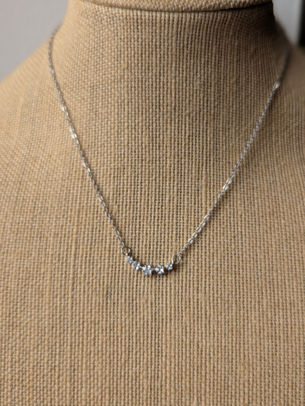 Five Star Crystal Necklace (Silver or Gold)