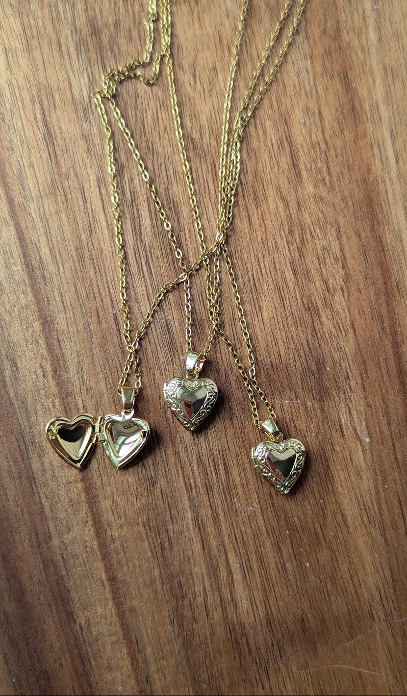 Golden Heart Locket