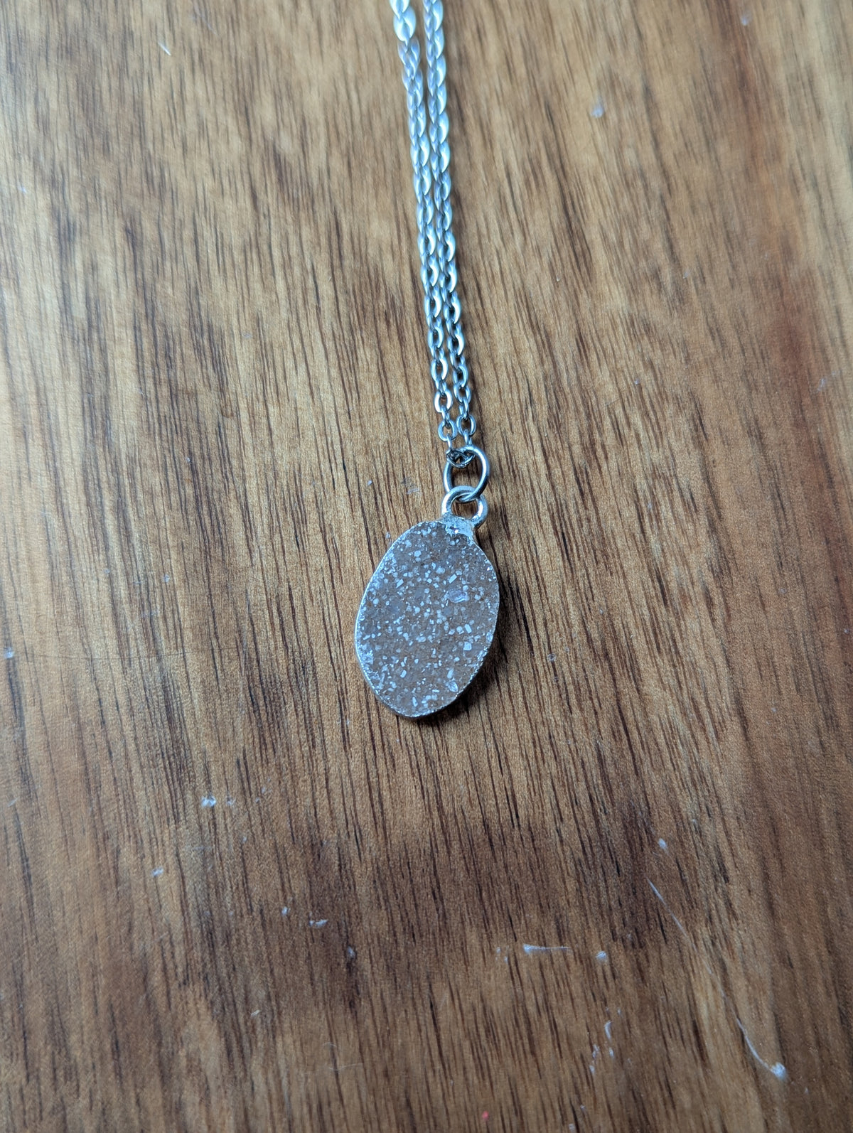 Colgantes Druzy en acero inoxidable (varios estilos disponibles)
