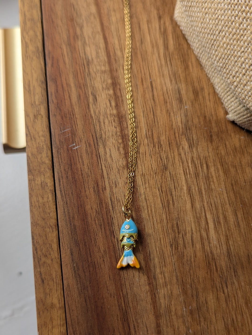 Colorful Articulating Mini Fish Necklace (Various Colors Available)
