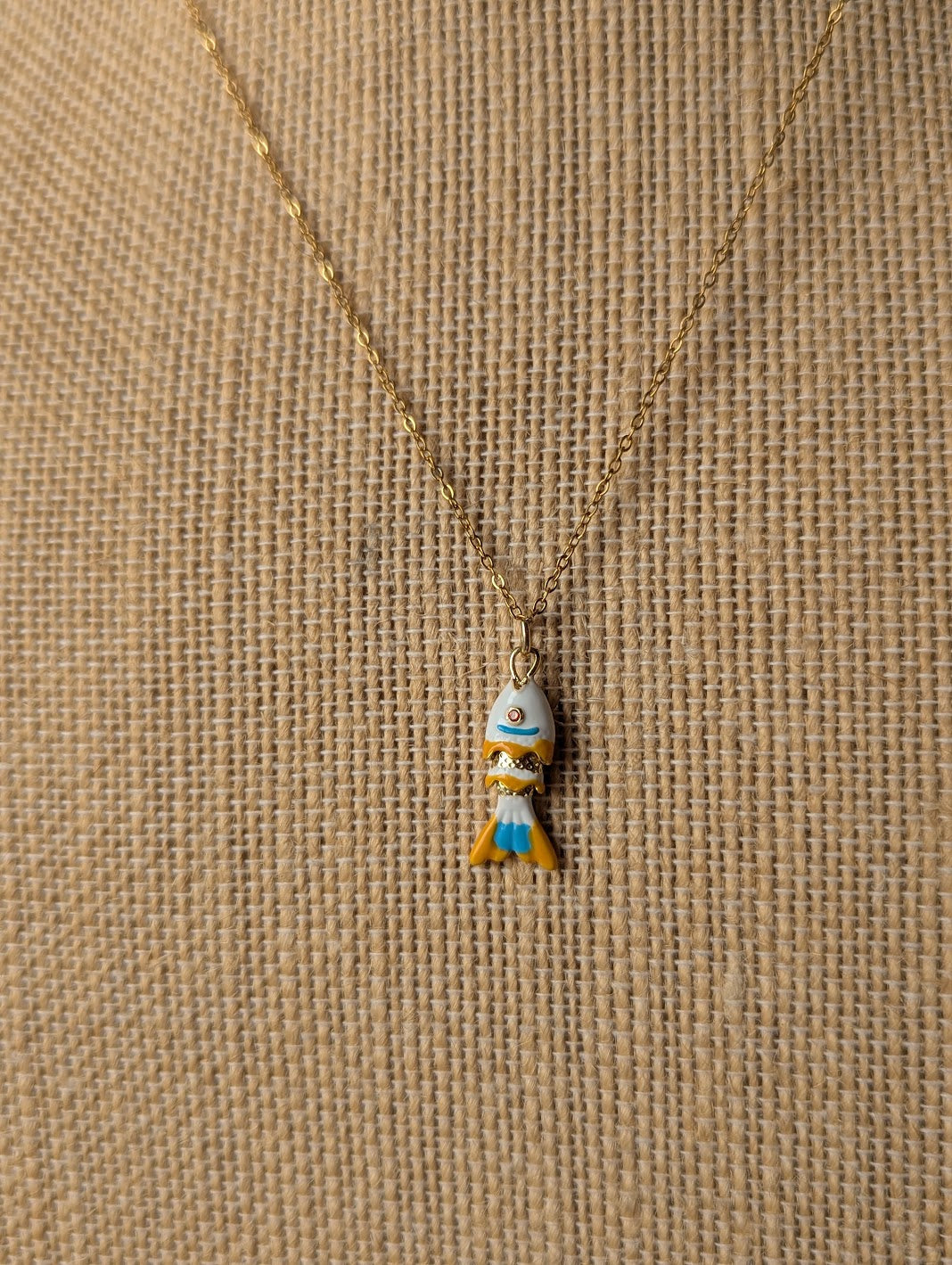 Colorful Articulating Mini Fish Necklace (Various Colors Available)