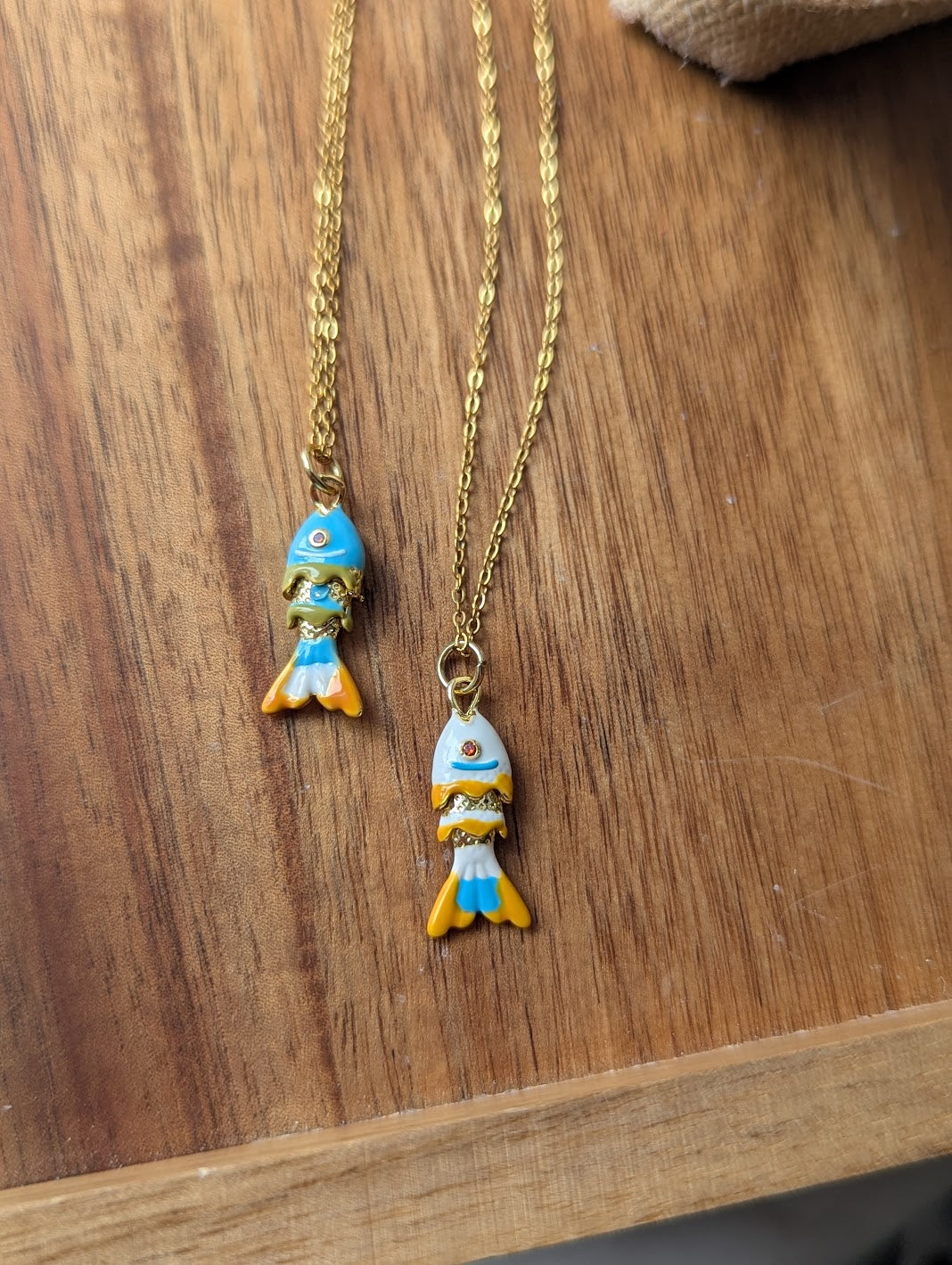 Colorful Articulating Mini Fish Necklace (Various Colors Available)