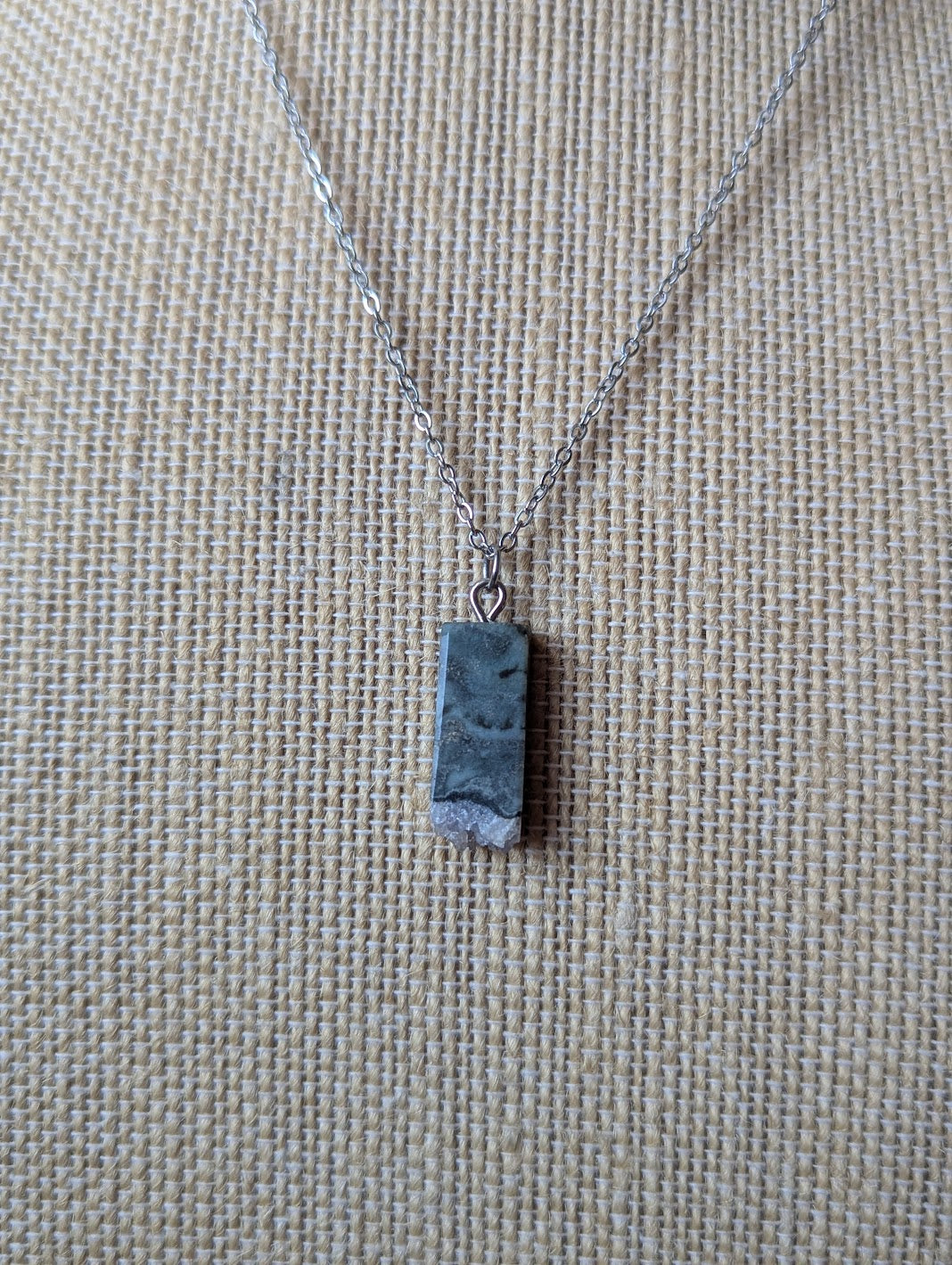 Amethyst Slice Rectangle Pendants (Various Options Available)