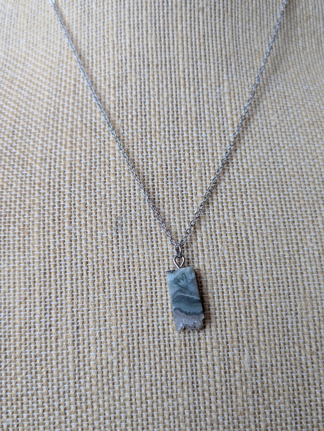 Amethyst Slice Rectangle Pendants (Various Options Available)