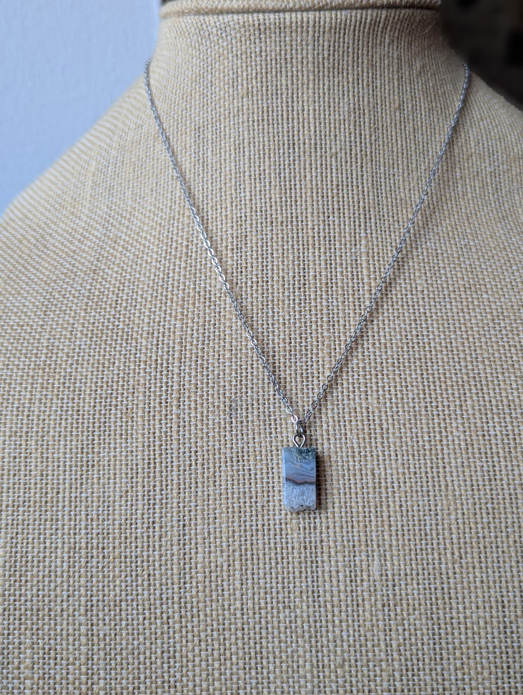 Amethyst Slice Rectangle Pendants (Various Options Available)