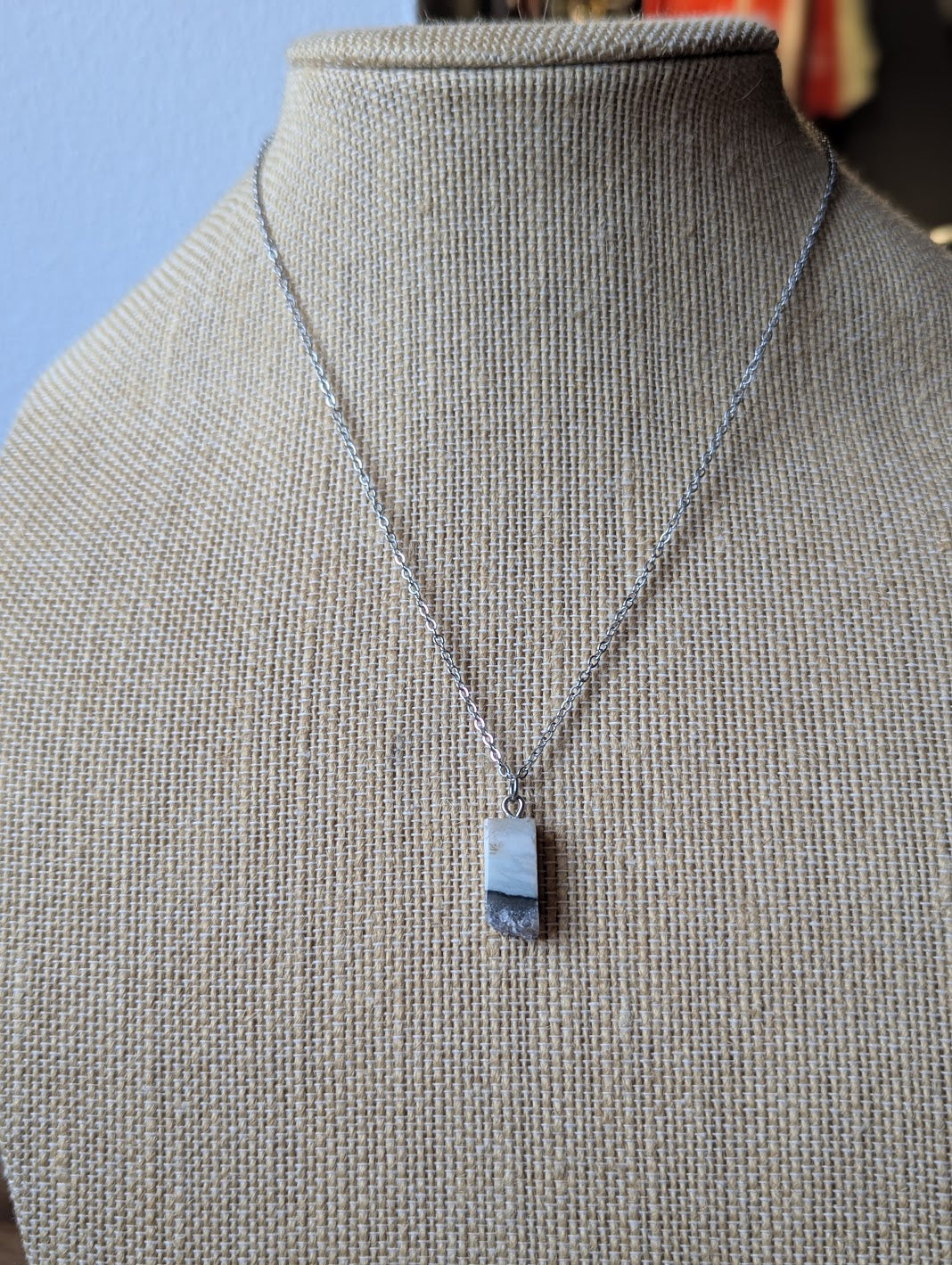 Amethyst Slice Rectangle Pendants (Various Options Available)