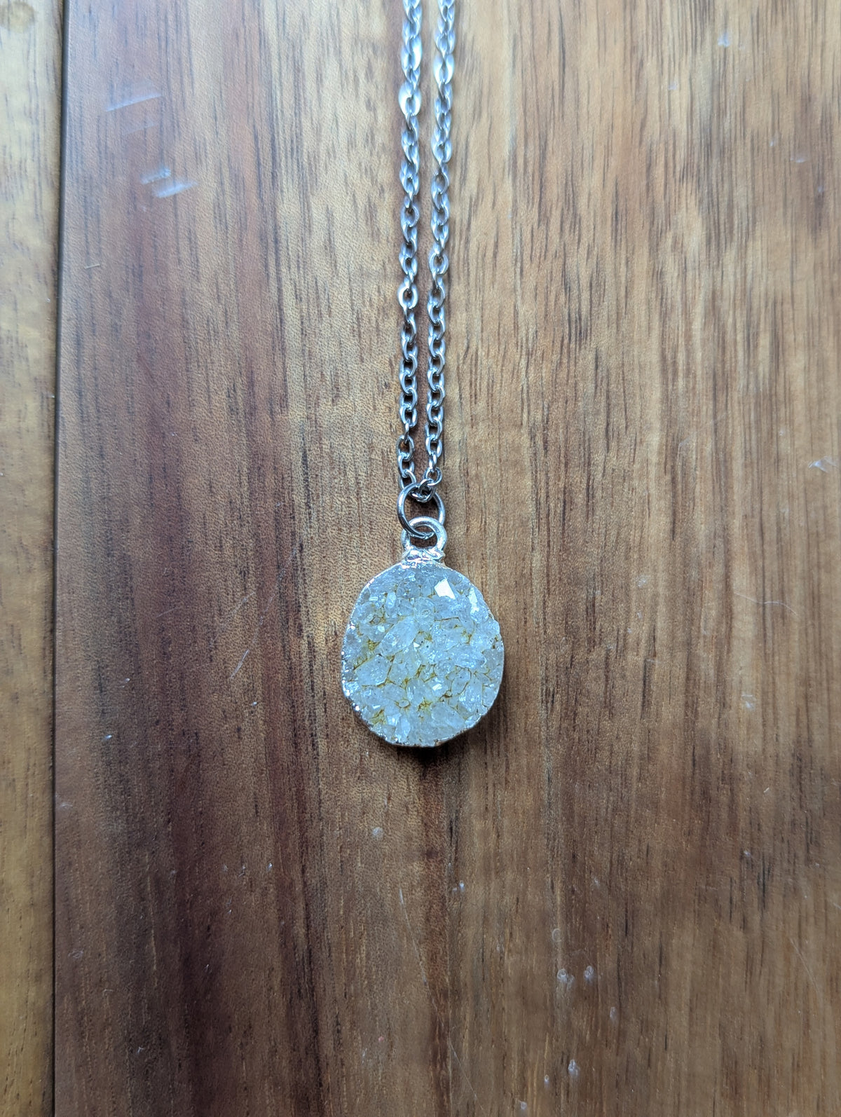 Colgantes Druzy en acero inoxidable (varios estilos disponibles)