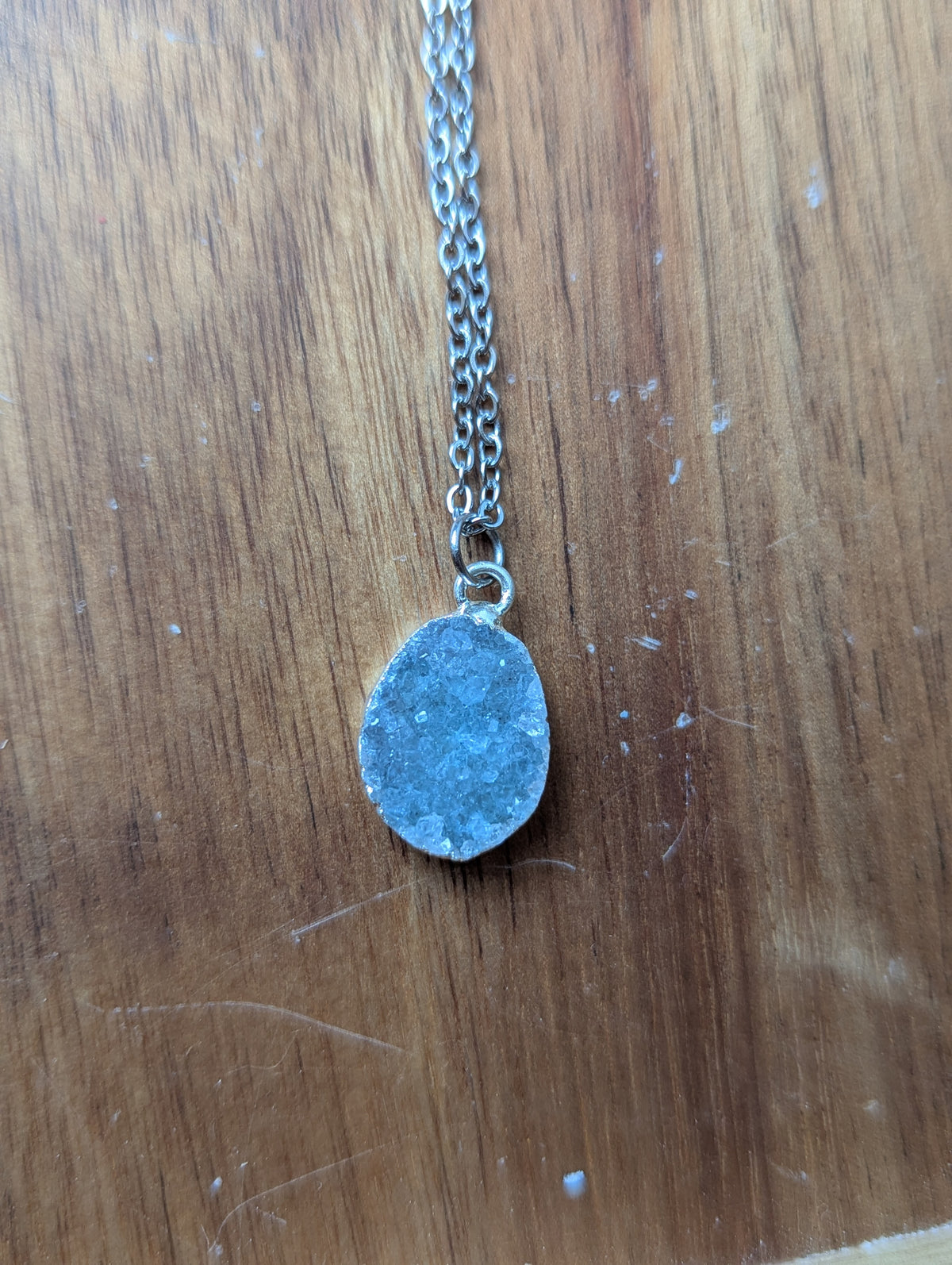 Colgantes Druzy en acero inoxidable (varios estilos disponibles)