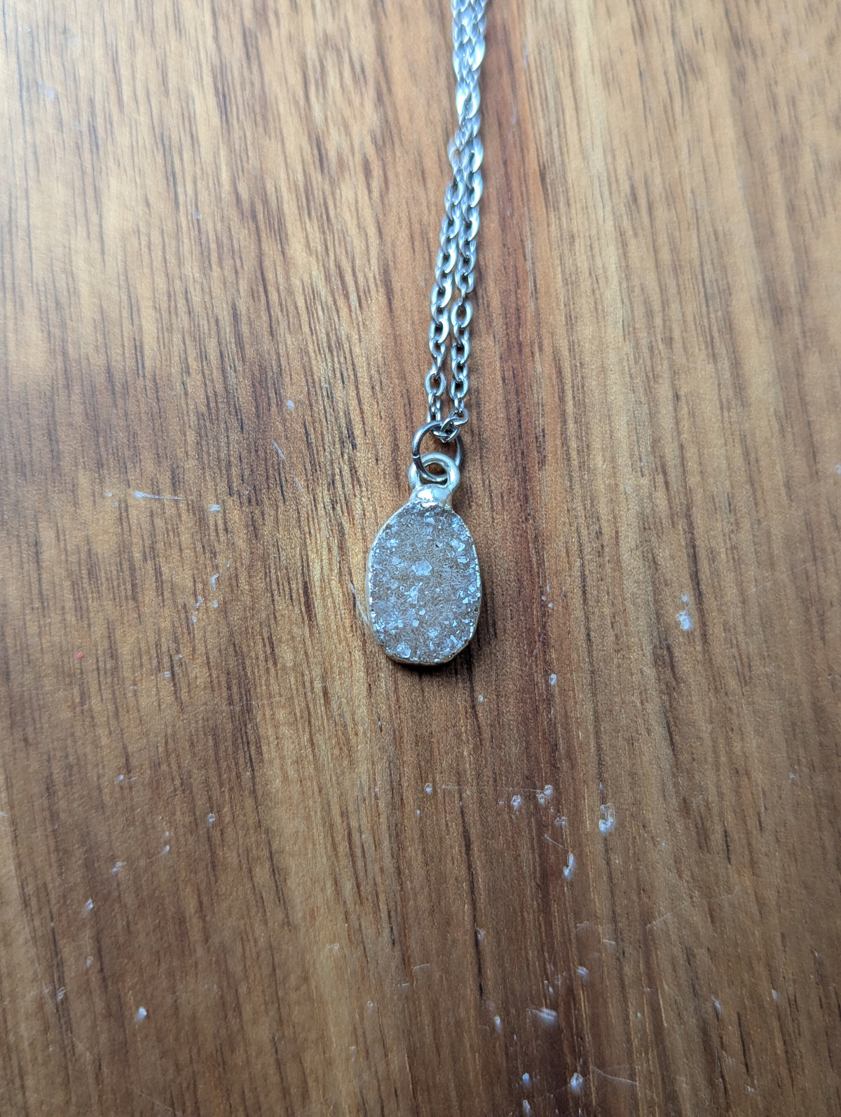 Colgantes Druzy en acero inoxidable (varios estilos disponibles)