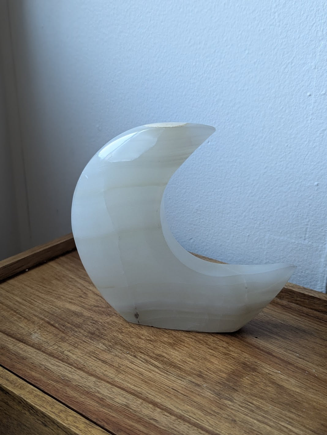 White Calcite Crescent Moons