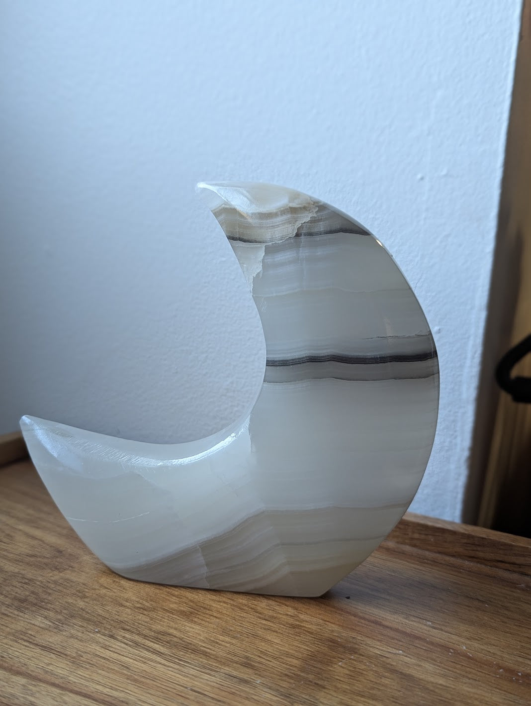 White Calcite Crescent Moons