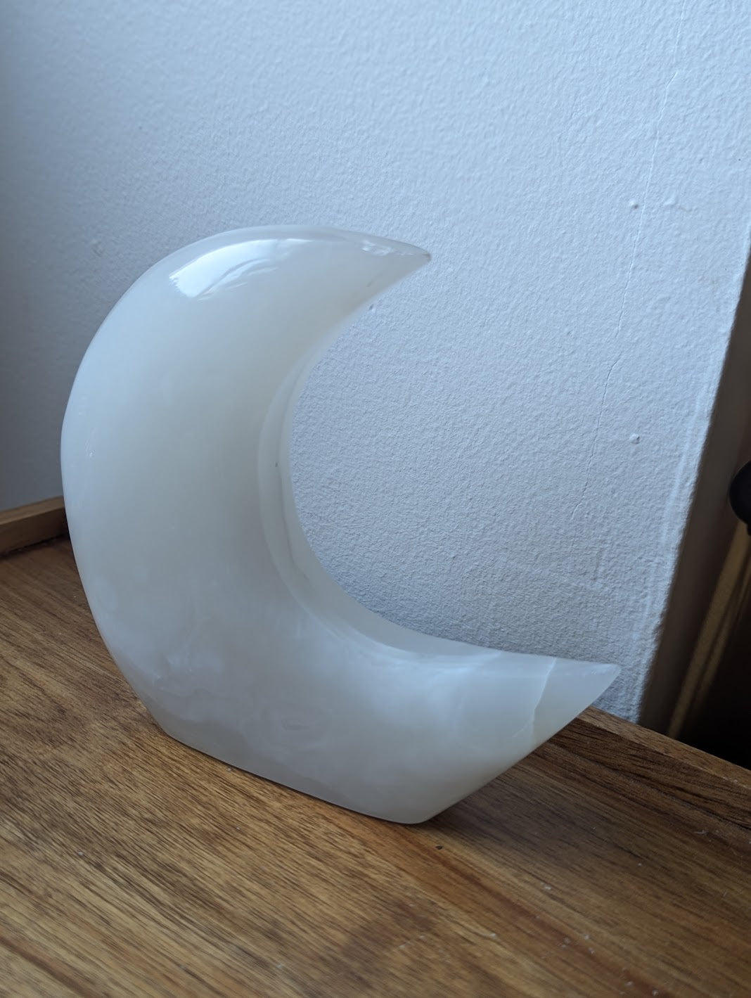 White Calcite Crescent Moons