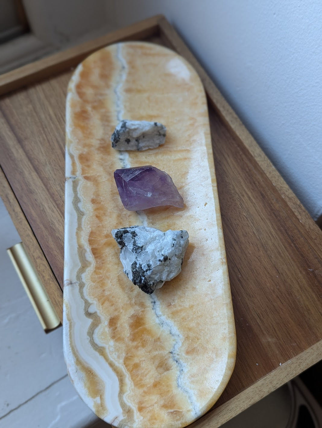 Orange Calcite Long Oval Dish