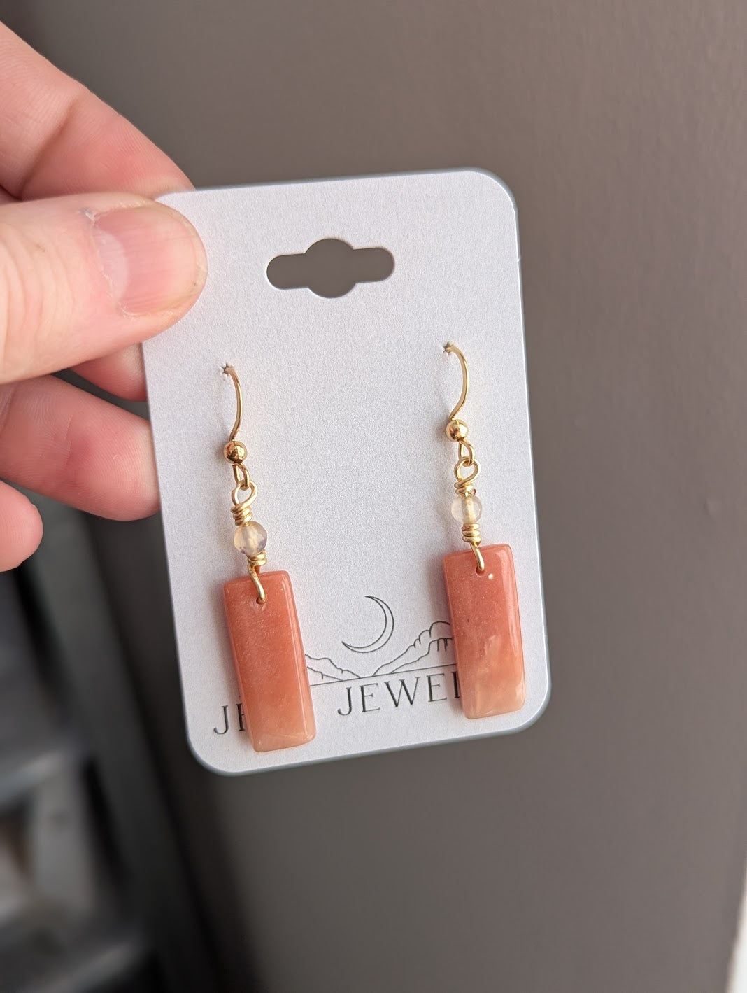 Pink Aventurine Gold Earrings (Various Options Available)