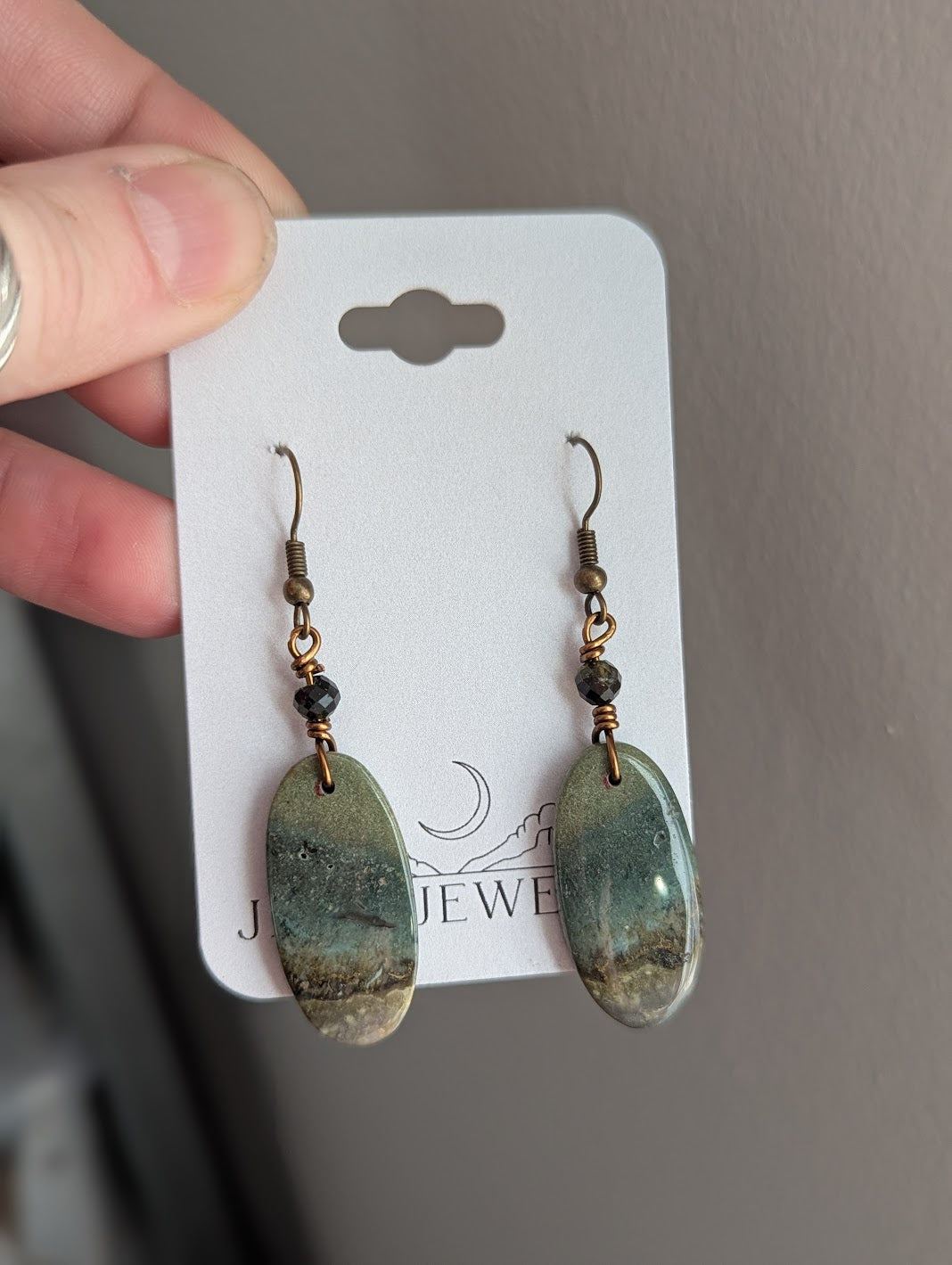 Ocean Jasper Brass Earrings (Various Options Available)