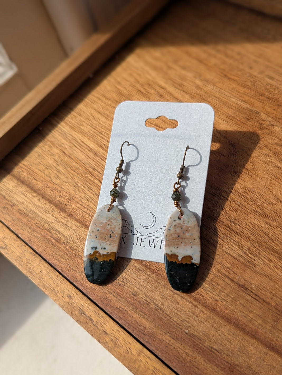 Ocean Jasper Brass Earrings (Various Options Available)