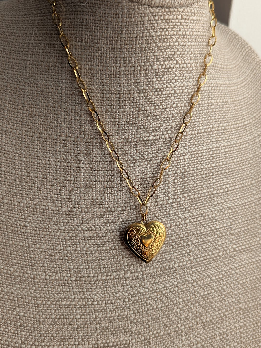 Large Gold Heart Locket (Various Options Available)
