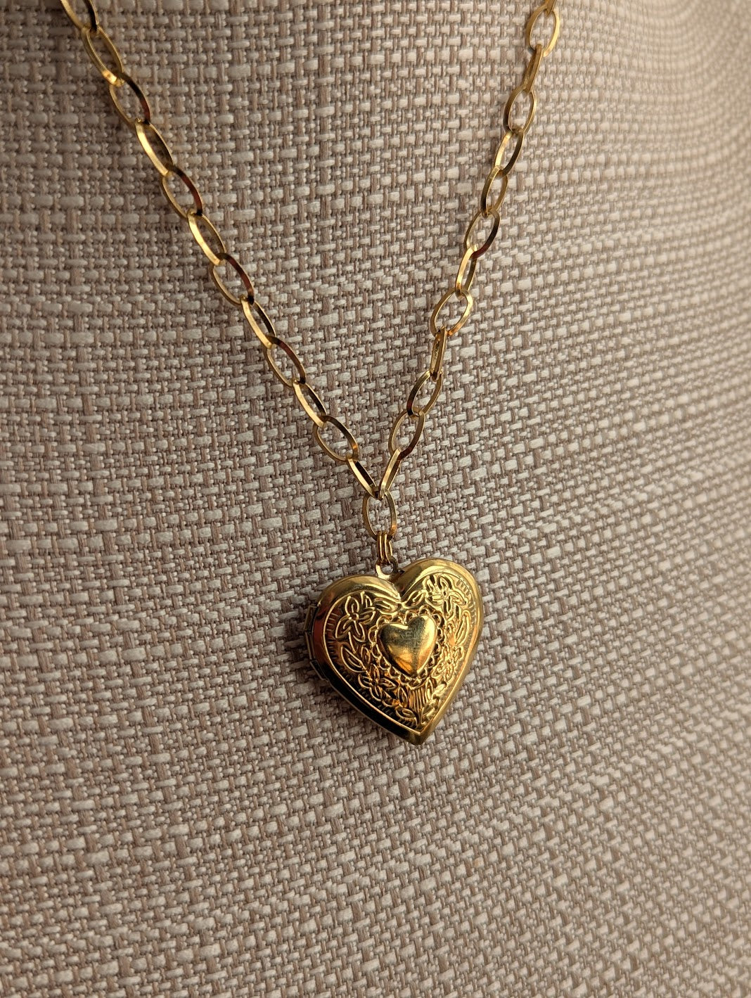 Large Gold Heart Locket (Various Options Available)
