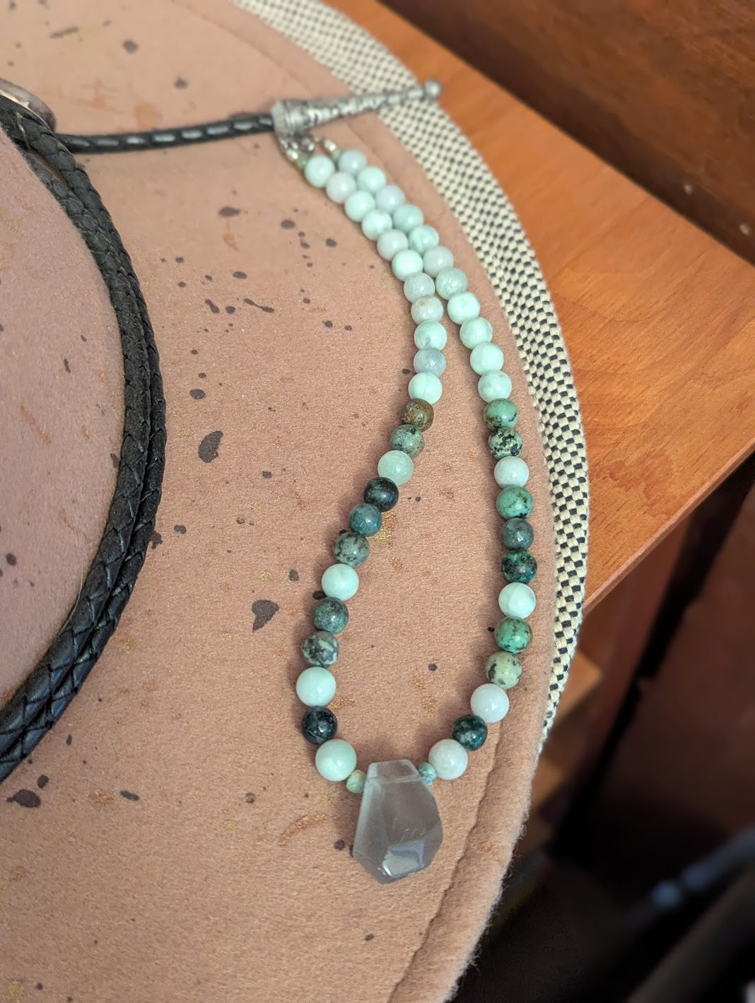 Mixed Green Beaded Necklace