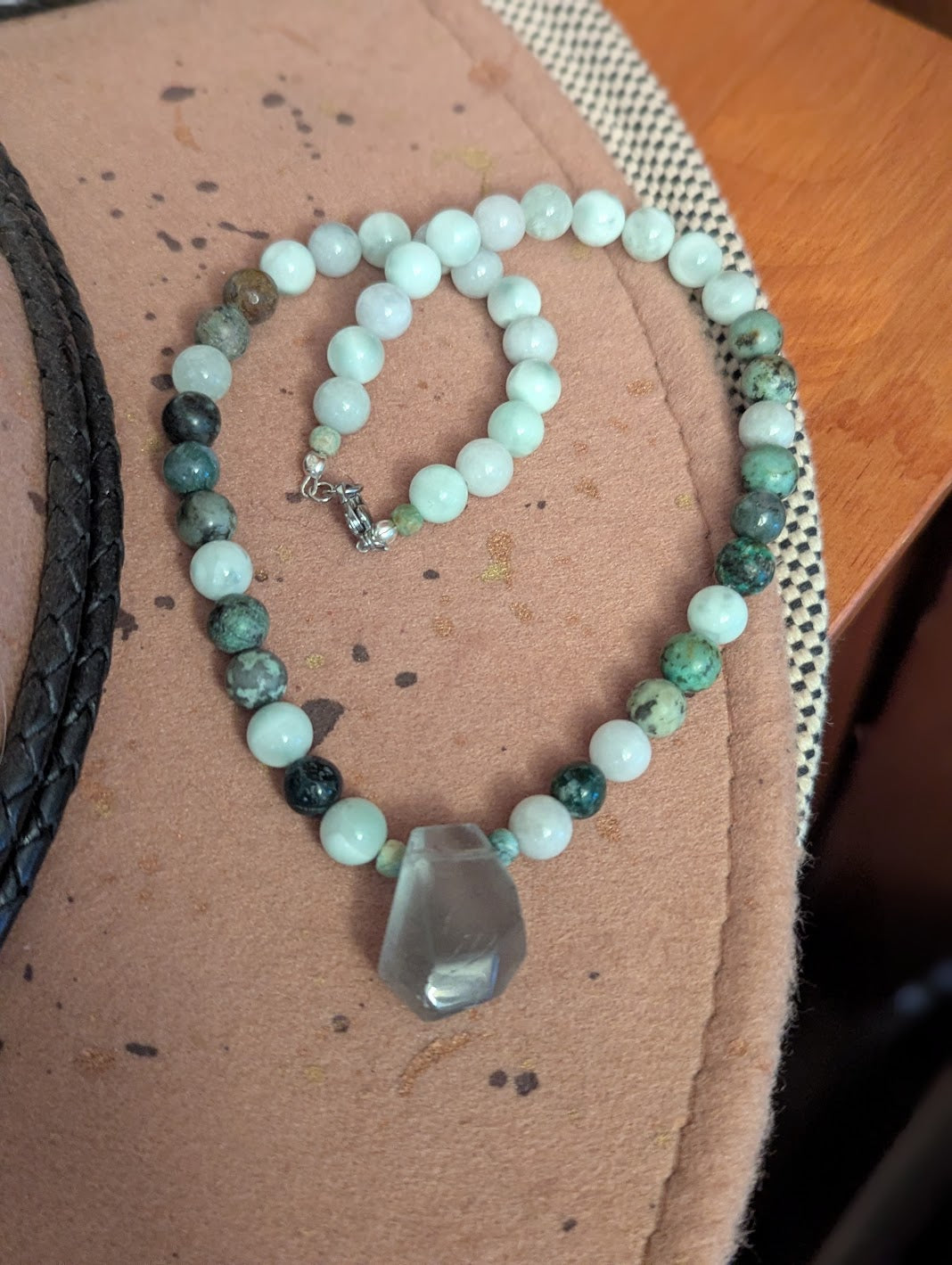 Mixed Green Beaded Necklace