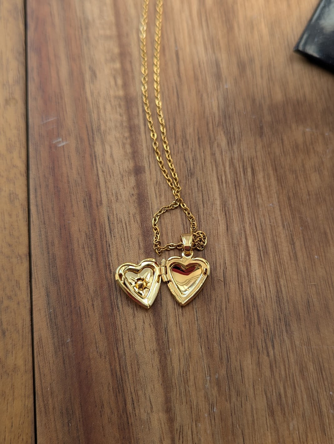 CZ Crystal Gold Heart Locket