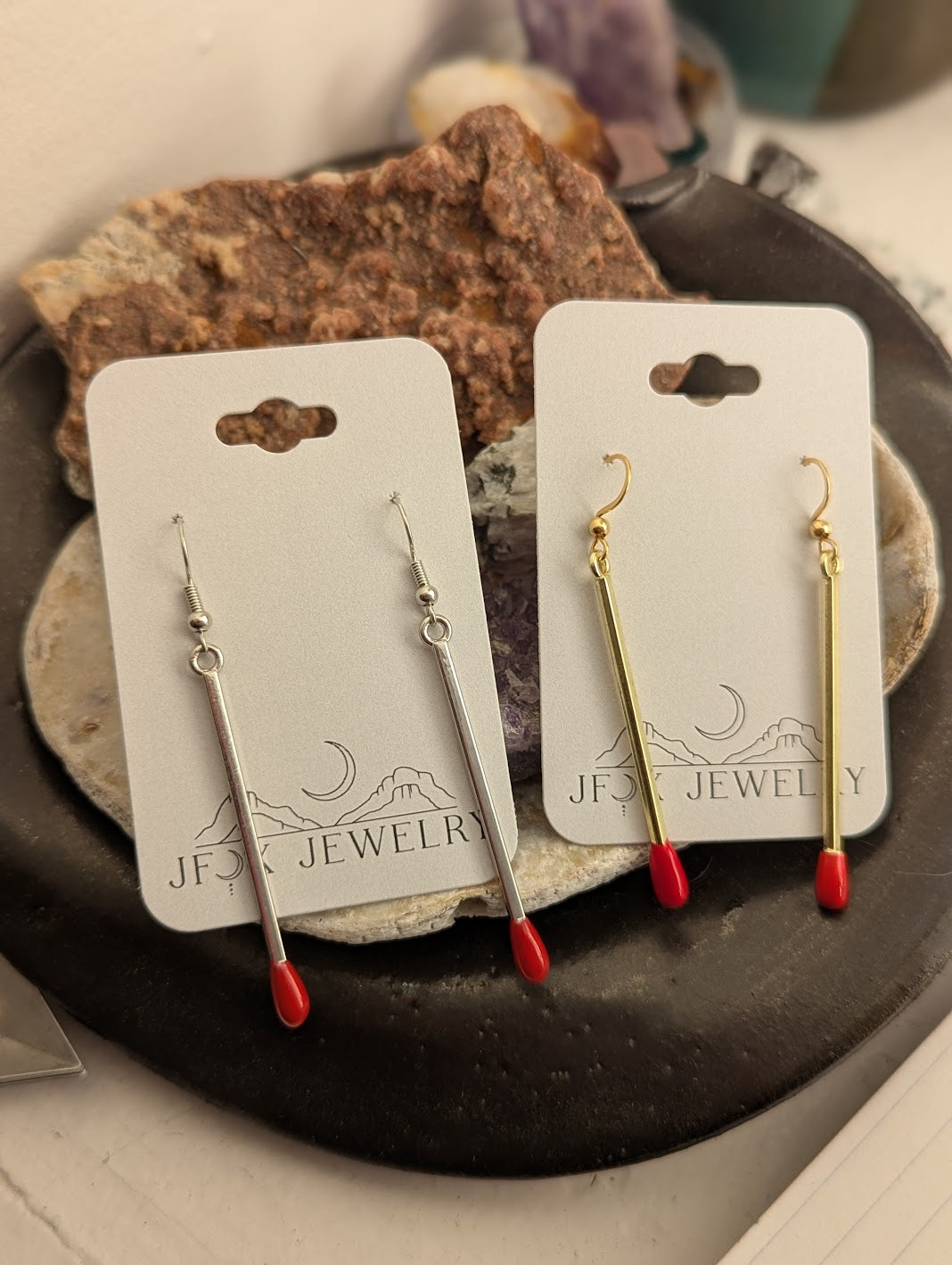 Matchstick Earrings (Silver or Gold)