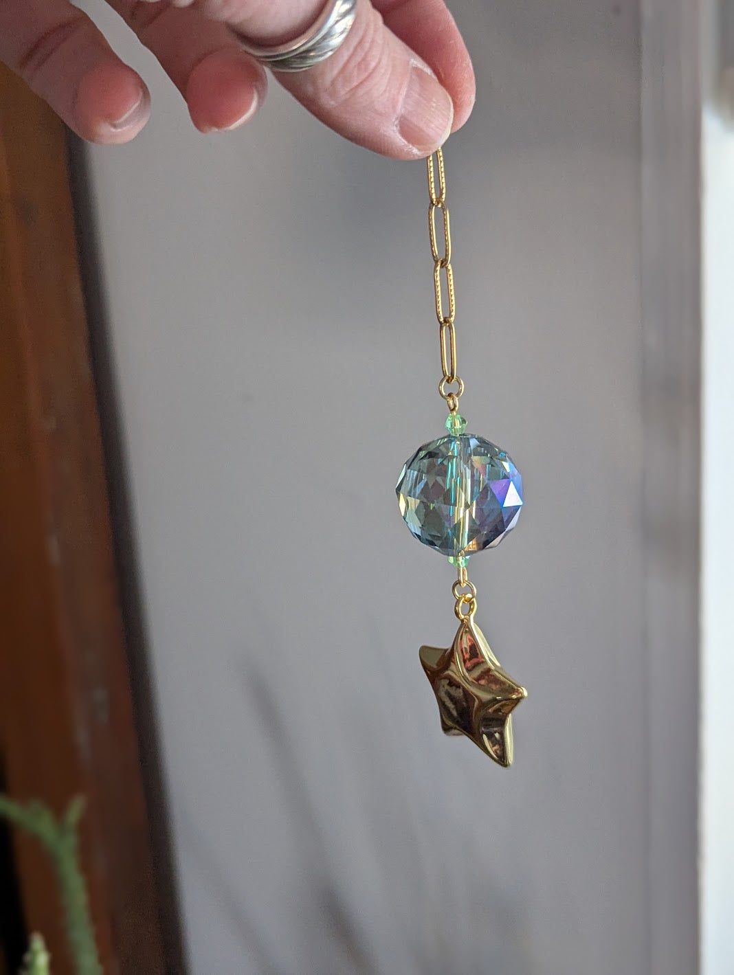 Gold Star Suncatcher Ornament