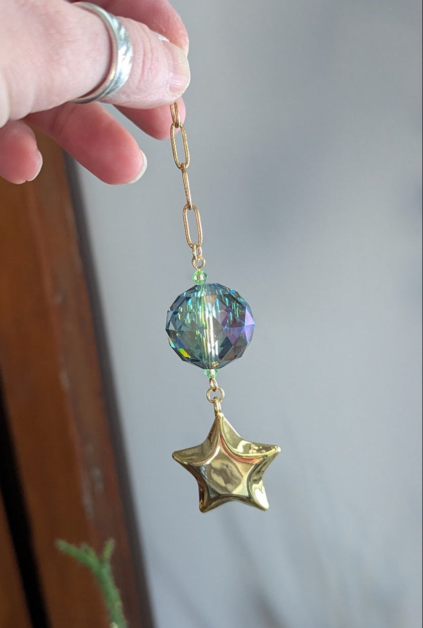 Gold Star Suncatcher Ornament