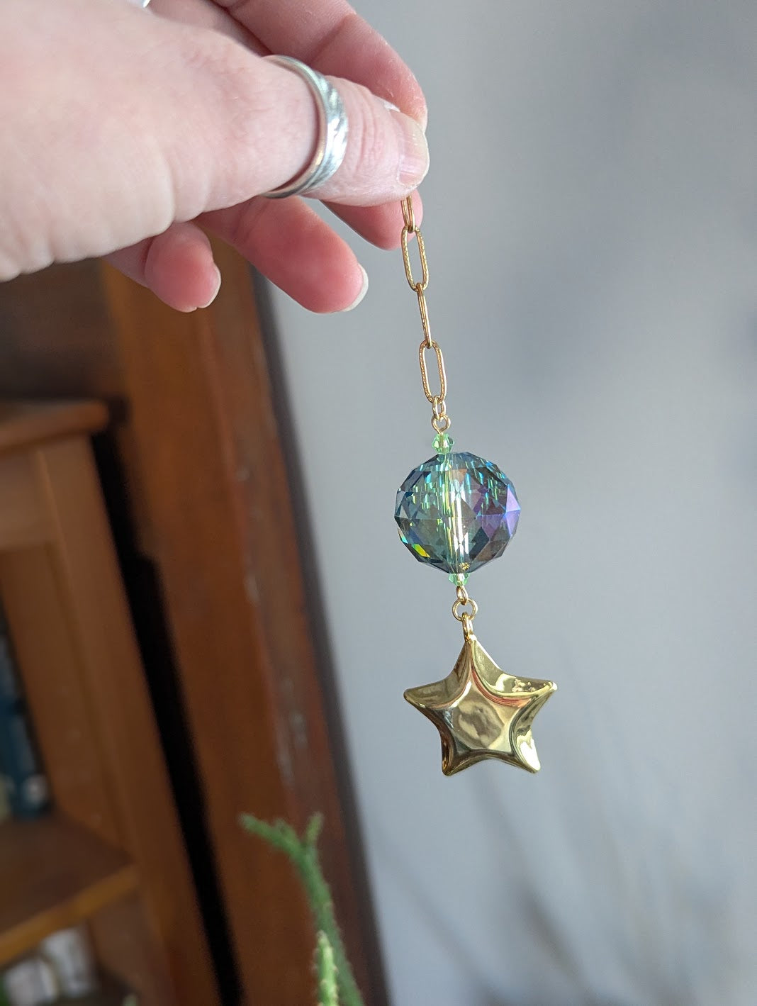 Gold Star Suncatcher Ornament